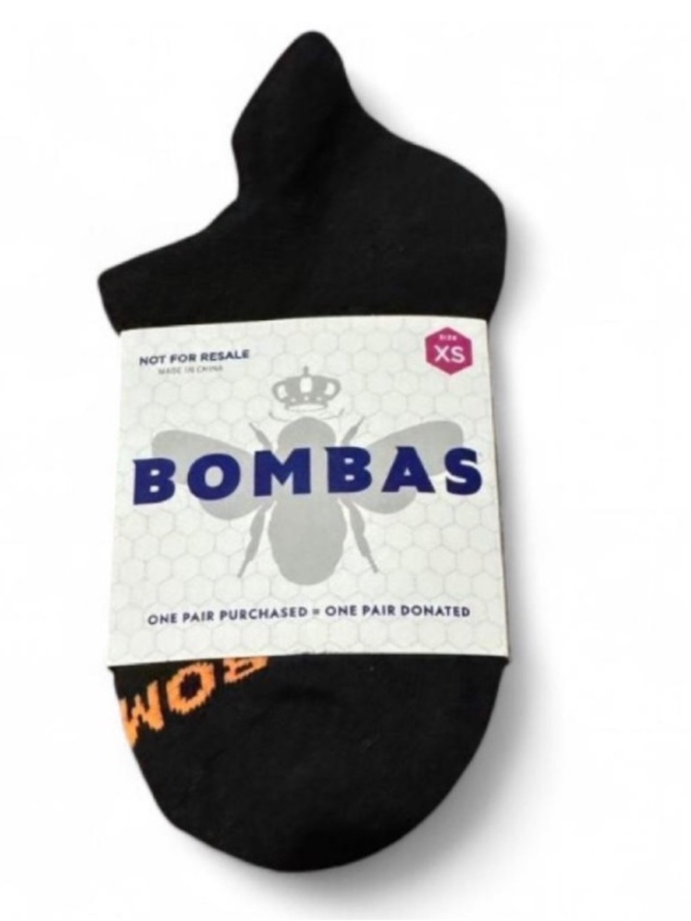 🆕 “Be Better” 2 pair of Bombas Black Ankle Socks with Blue/Orange Bumblebee! 💥